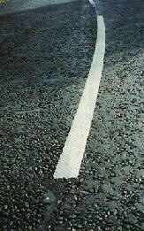 Prismo Rainline hot applied thermoplastic road line marking