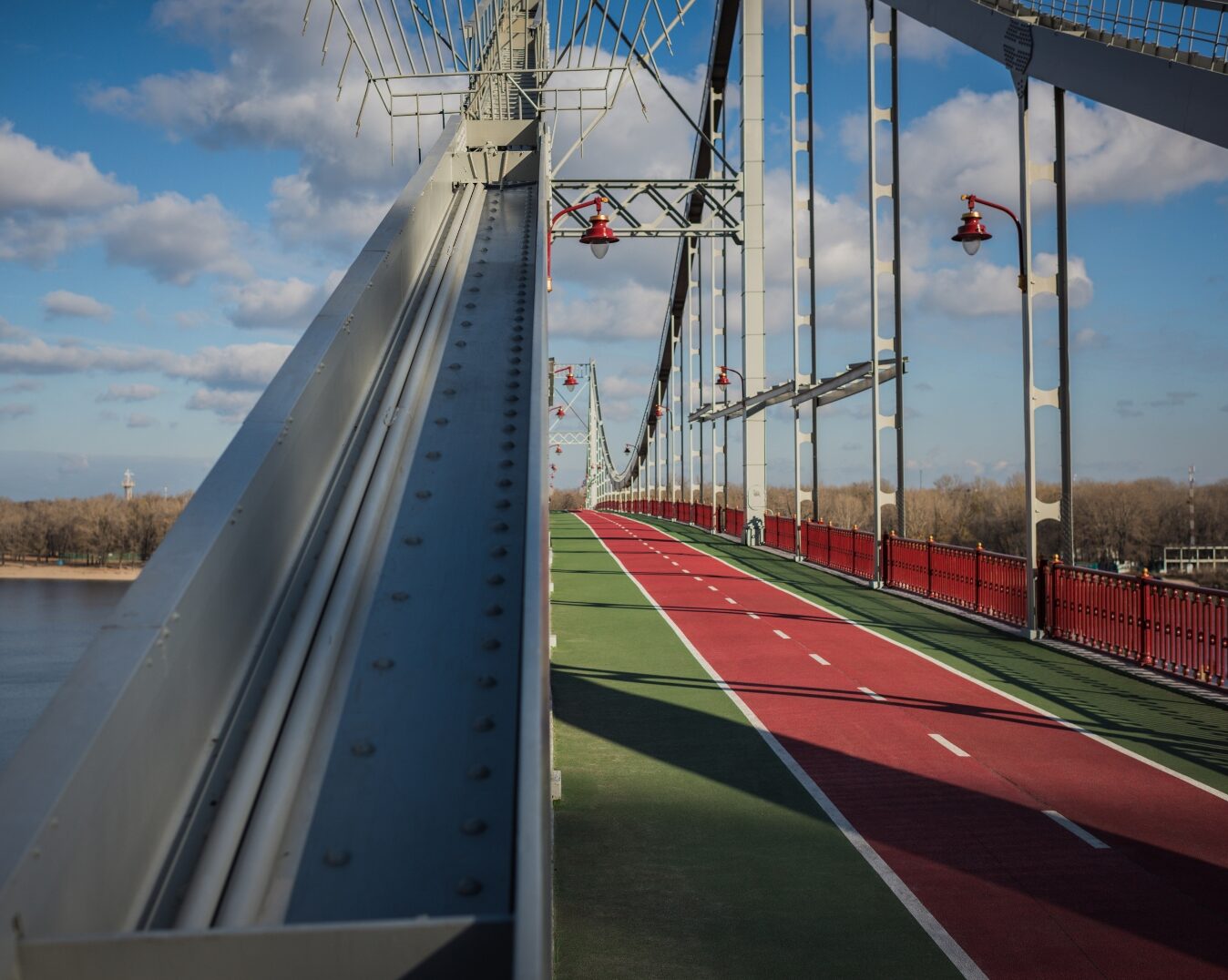 Prismo MMA High Friction Surfacing applied on a bridge for active travel lanes
