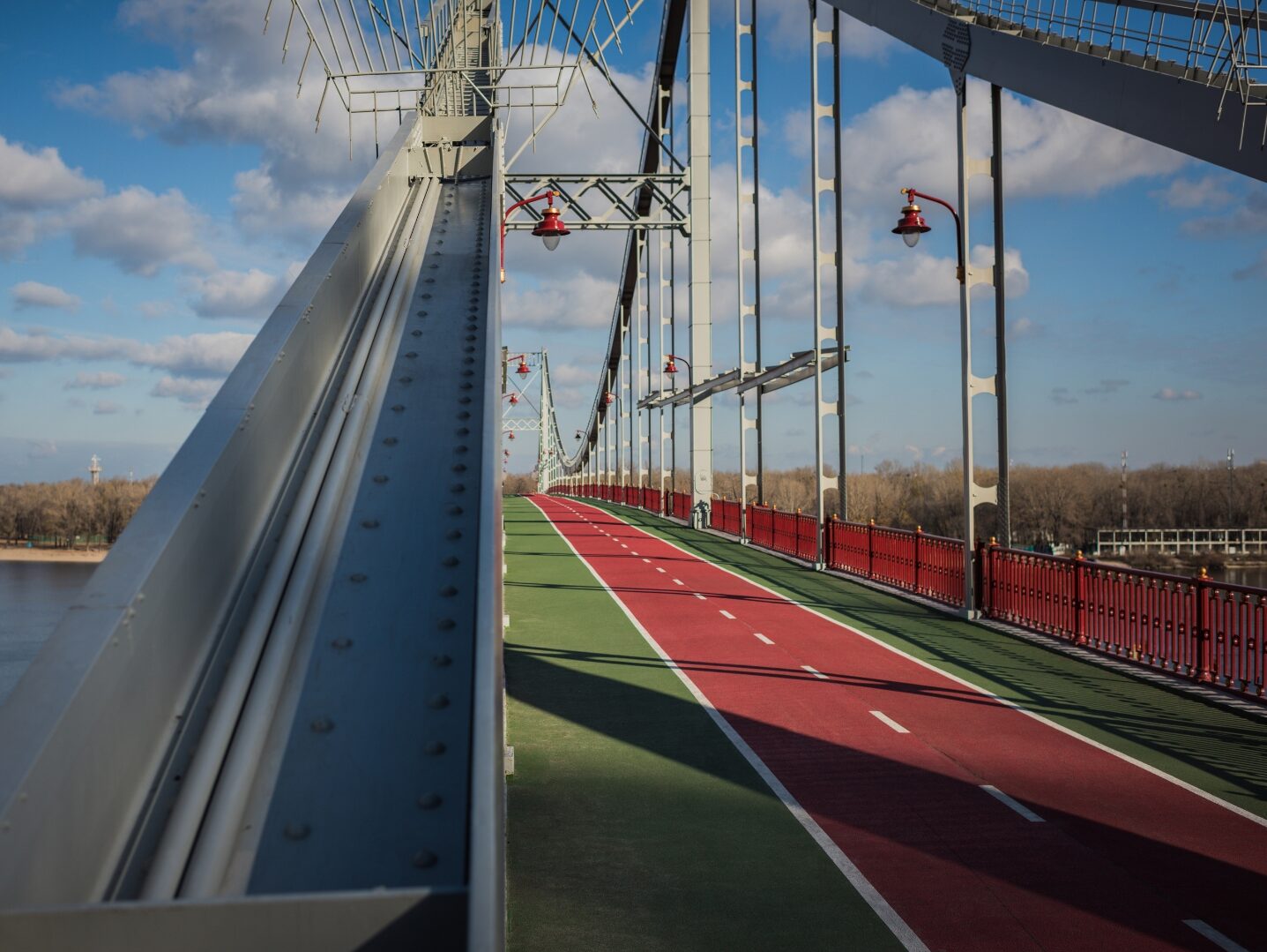 Prismo MMA High Friction Surfacing applied on a bridge for active travel lanes