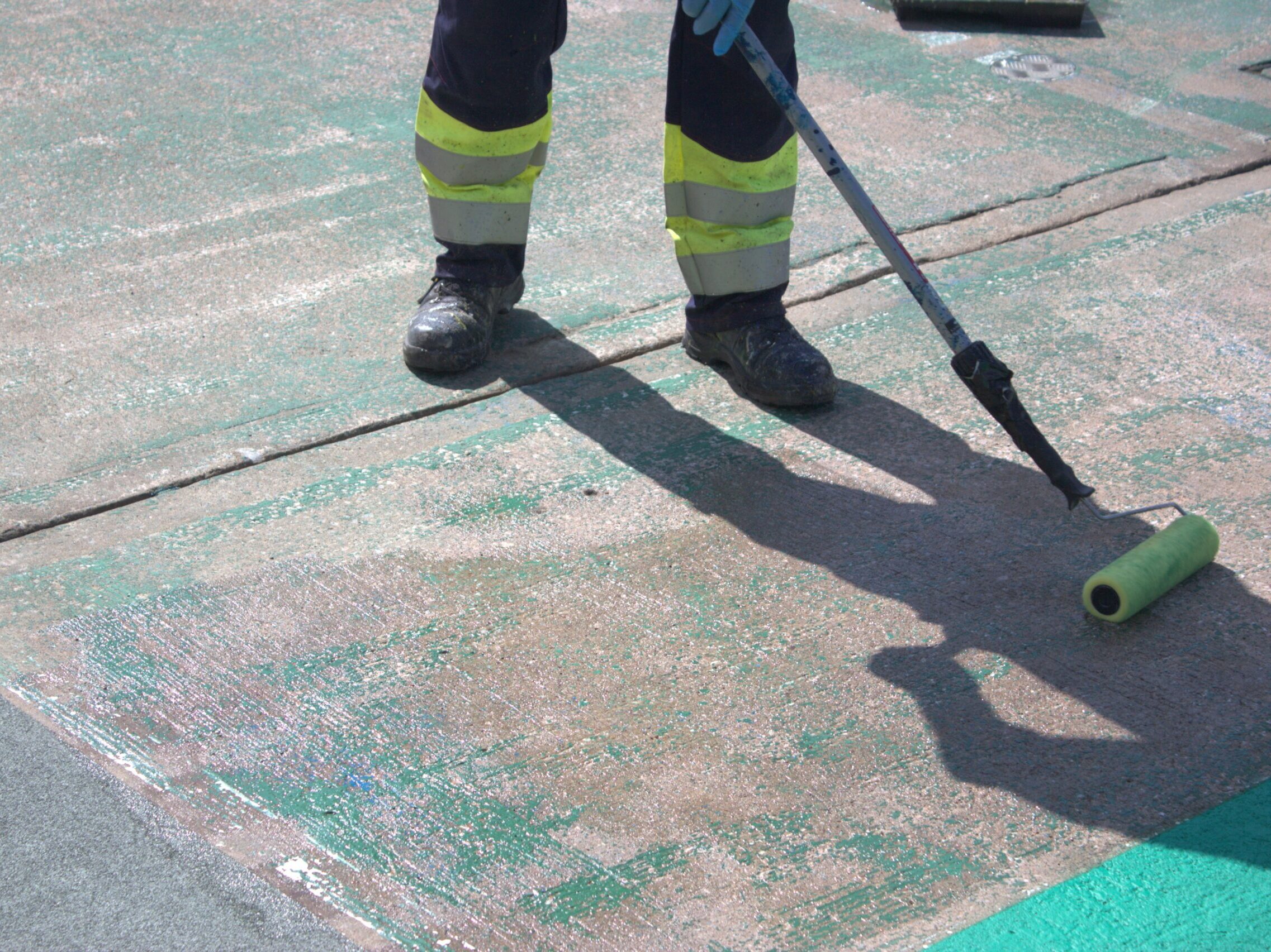 Prismo primer application being carried out on surface preparation