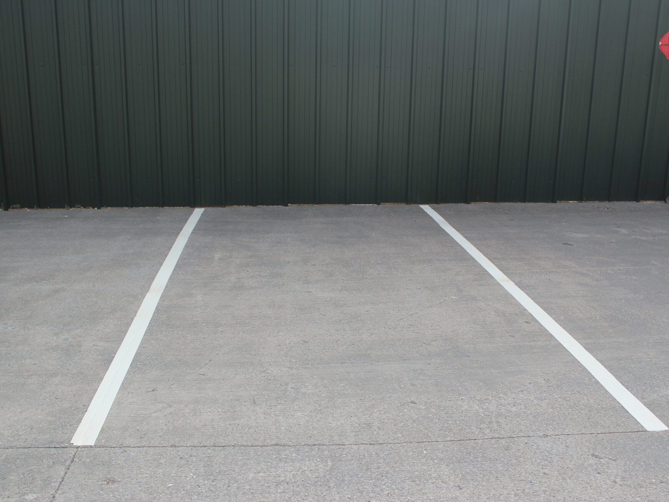 Prismo Preformed Thermoplastic white regulatory car park delineation lines in Chorley