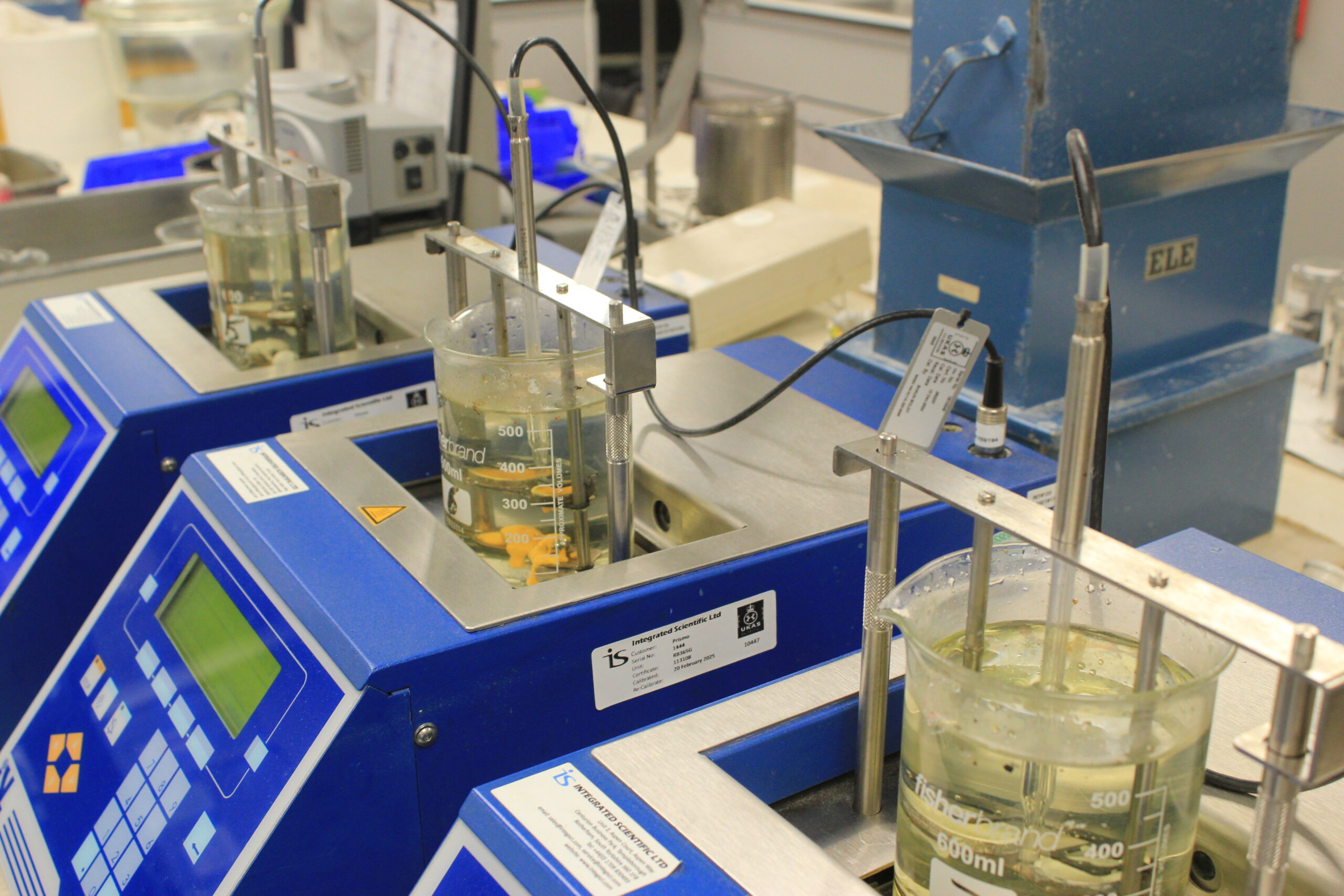 prismo road marking products testing in the lab at Chorley