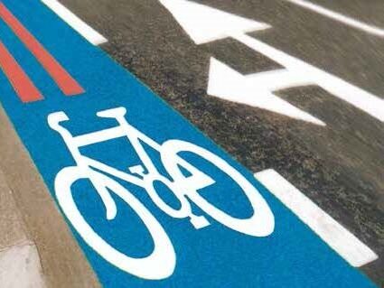 Prismo High Friction Surfacing applied on a cycle track for improved grip and safety